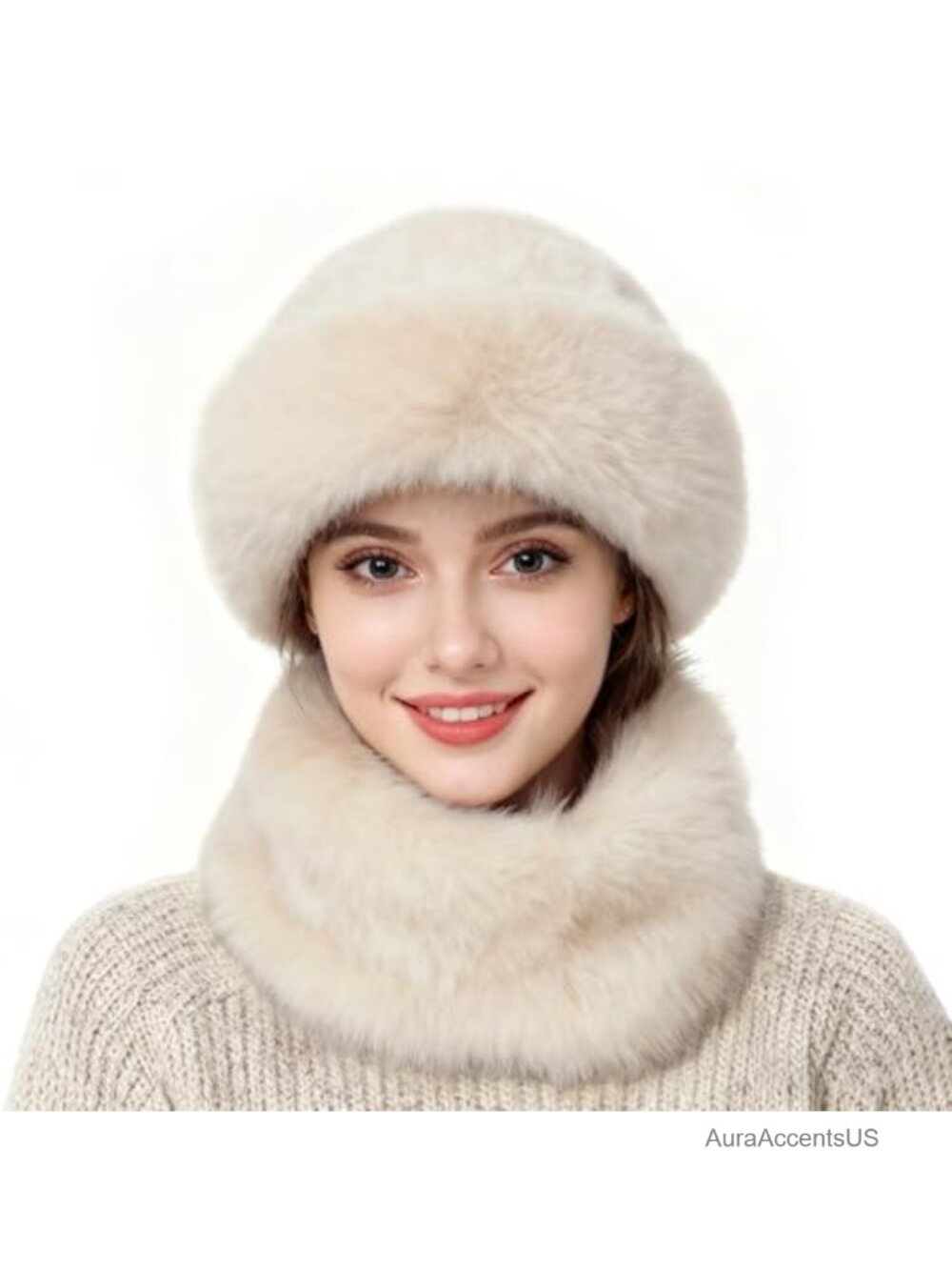 Womens Winter Faux Fur Bucket Hat Warm Faux Mink Plush Fluffy Fisherman Fuzzy